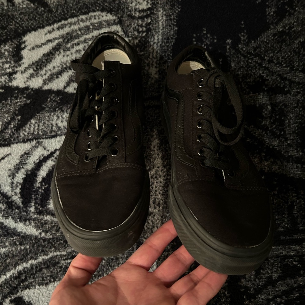 Vans old skool all black skate shoes